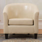 Faux Leather Accent Chair 28.34" L x 28.34" W x 25.59" H Barrel Chair Clearhalo 'Accent Chairs' 'accent_chairs' 'Chairs & Seating' 'furn' 'furn_accent_chairs' 'Furniture' 'Living Room Furniture' 1200x1200_f0863261-2736-419e-b230-71daff34351e