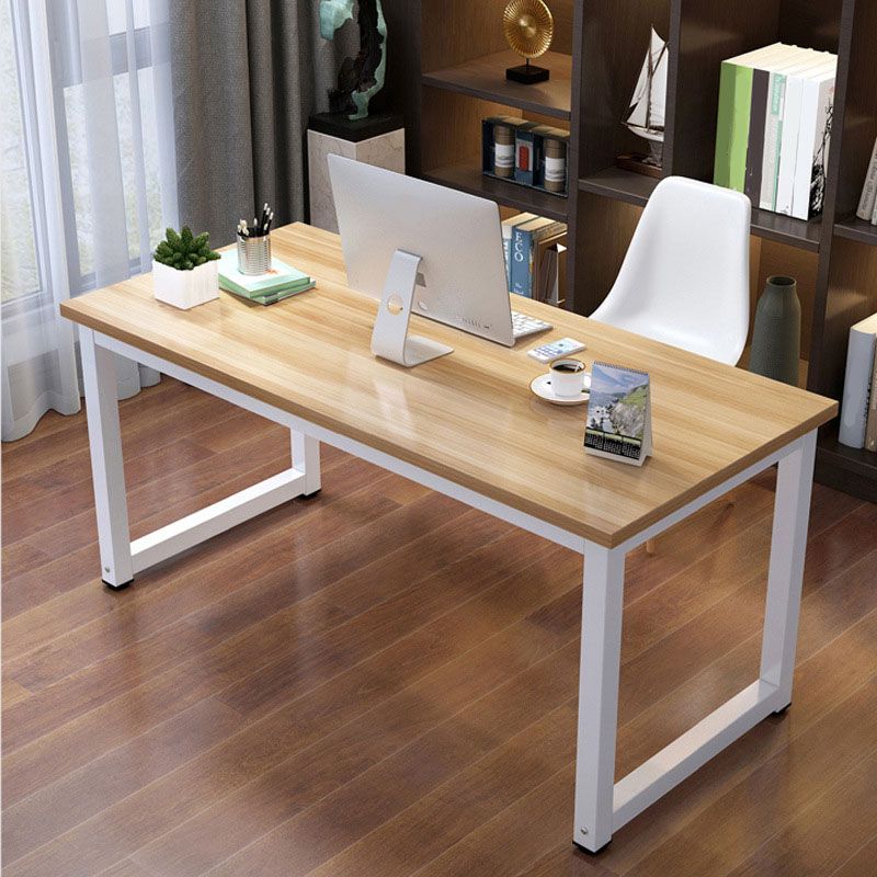 Mission Style Home Bedroom Desk Rectangular Office Artificial Wood Writing Desk Clearhalo 'furn' 'furn_office_desk' 'Furniture' 'furniture_office_desk' 'Office Desks' 'Office Furniture' 'office_desk' 1200x1200_f0881325-da8b-46c7-8f45-f26e09415c0b