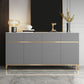 Tavolo da sideboard in pietra a buffet da pranzo in stile glam con cassetti e armadi