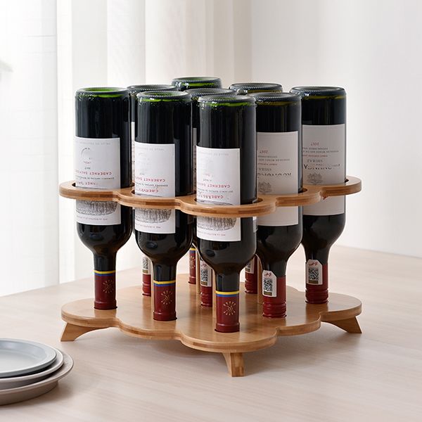Modern Tabletop Wine Bottle Rack Wooden Wine Bottle Rack for Home Clearhalo 'furn' 'furn_wine_racks' 'Furniture' 'Kitchen & Dining Furniture' 'Wine Racks' 'wine_racks' 1200x1200_f08b0d4a-0277-4953-ba13-8b2a96503985