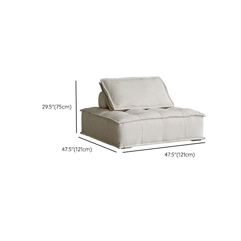 Canapé contemporain avec oreillers de soutillement et sans arme pour la salle bonus