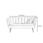 30.7"H Scandinavian Velvet/ Faux Leather Armless Curved Loveseat Sofa Clearhalo 'furn' 'furn_sofas' 'Furniture' 'furniture_sofas' 'kitchen' 'kitchen_sofas' 'Living Room Furniture' 'Sofa' 'sofas' 1200x1200_f08b9f53-88fc-4ee6-bf21-0e7a0bba6a03