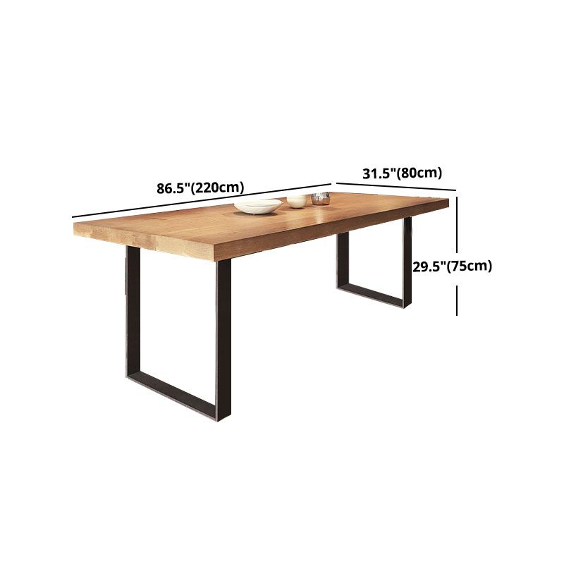 Industrial Style Dining Table Solid Wood Table for Home Kitchen Clearhalo 'Dining Tables & Seating' 'Dining Tables' 'dining_table' 'furn' 'furn_dining_table' 'Furniture' 'Kitchen & Dining Furniture' 1200x1200_f08be30b-0b27-4c37-aa1a-3ecc41bc0dfe