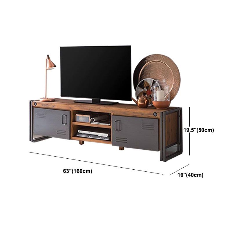 Console televisiva industriale Console TV in legno massiccio con 2 porte