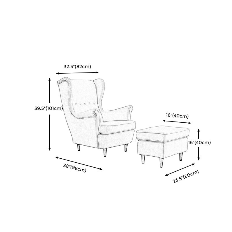 Linen Arm Chair 32.2 "L x 37.8"W x 39.8"H Solid Wood Frame Chair Clearhalo 'Accent Chairs' 'accent_chairs' 'Chairs & Seating' 'furn' 'furn_accent_chairs' 'Furniture' 'furniture_accent_chairs' 'Living Room Furniture' 1200x1200_f08d0fc1-eca5-4f88-a53b-bfa117da10da