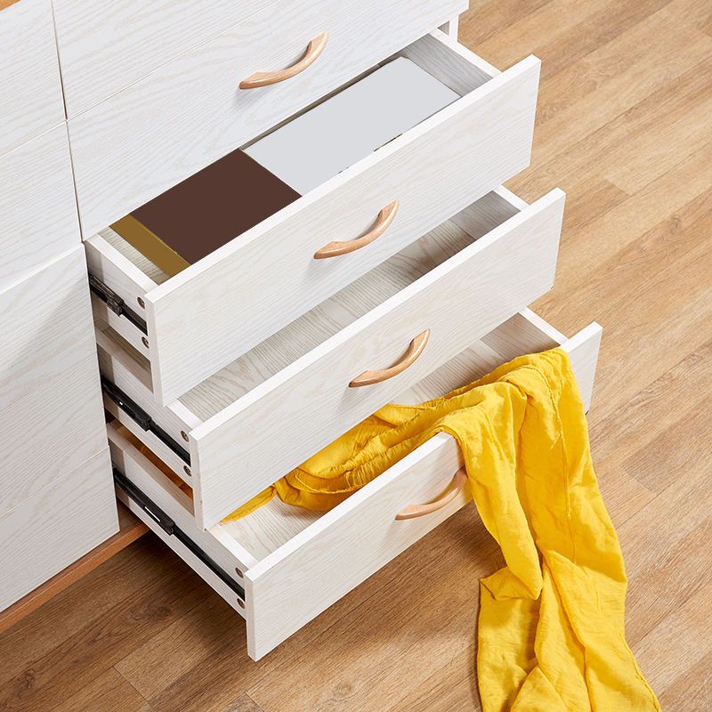 Scratch Resistant Modern Accent Chest with Soft Close Drawers in White