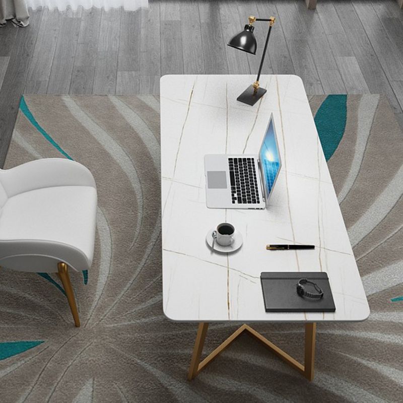 Moderne stijl werktafel gesinterde steenwit Writing Bureau