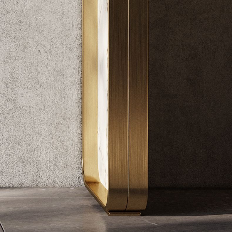 Tavolo accento console dorata glam tavolo di divano console in pietra per hall