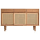 Rattan Doors Cupboard Glam Style Wood Kitchen Sideboard for Dining Room Clearhalo 'buffet_sideboard' 'Buffets & Sideboards' 'furn' 'furn_buffet_sideboard' 'Furniture' 'Kitchen & Dining Furniture' 1200x1200_f0902bee-158a-43d7-8e0e-f1a81c611fe6