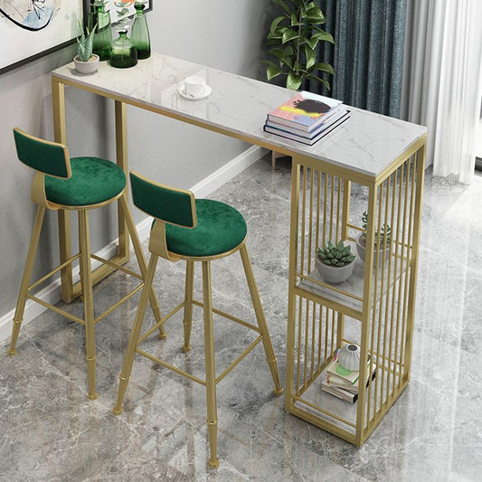 グラム41.3 "Hバーテーブルホワイトフェイクマーブルトップパブテーブルダイニングルーム用