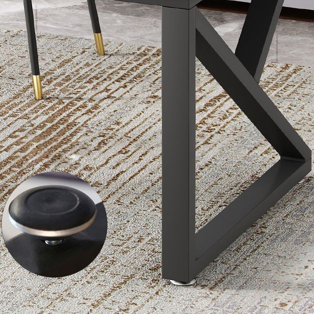 Zeitgenössischer Büro -Schreibtisch rechteckiger Schreibtisch mit Metallbeinen