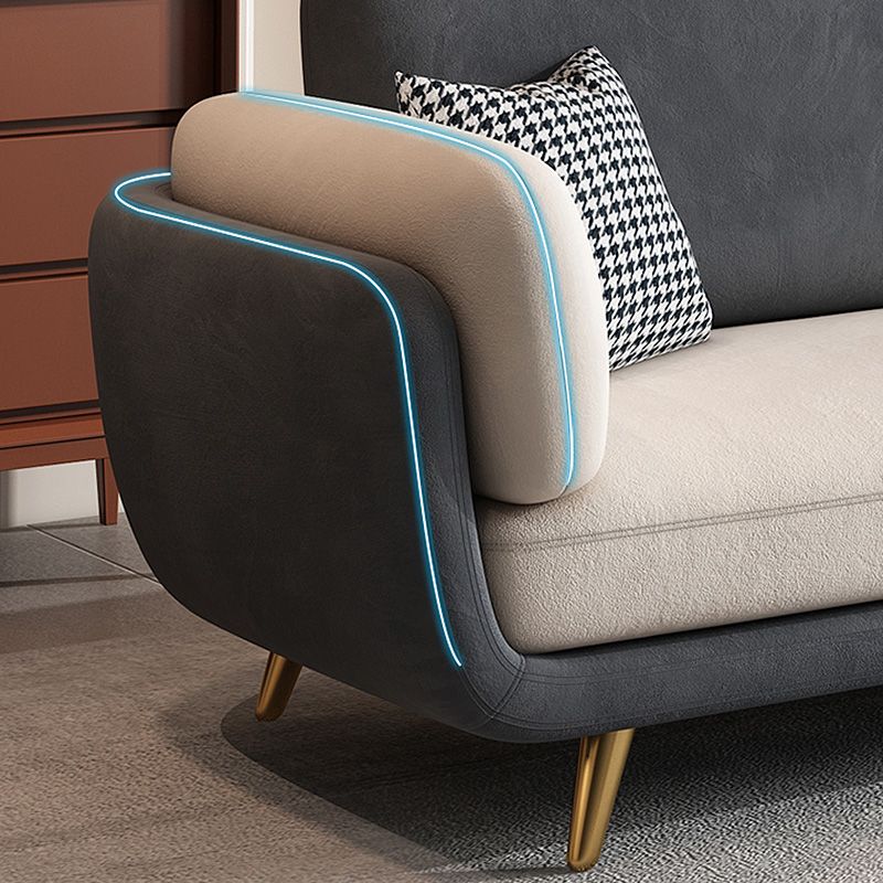 Skandinavische weiße Kissen -Oberarm -Sofa/Abschnitt mit abnehmbaren Kissen