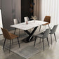 Rectangle Traditional Luxury Dining Table Sintered Stone Table with Black Metal Pedestal Base Clearhalo ' dining_table' 'Dining Tables & Seating' 'Dining Tables' 'furn' 'furn_dining_table' 'Furniture' 'furniture_dining_table' 'Kitchen & Dining Furniture' 'kitchen&dining_furn' 'kitchen' 'kitchen_dining_table' 1200x1200_f096b7c9-97a4-415a-93e1-165a0636dd1d