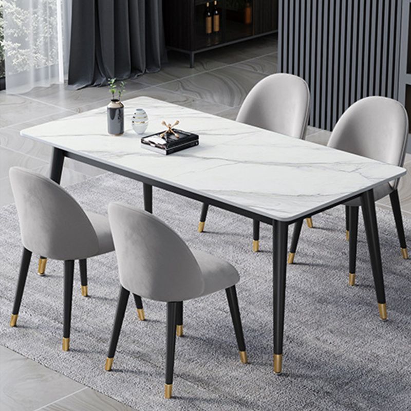Glam Style 1/2/3/5/7 Pieces Dining Set White-gold Table Kitchen Set for Dining Room Clearhalo 'Dining Room Sets' 'Dining Tables & Seating' 'dining_room_set' 'furn' 'furn_dining_room_set' 'Furniture' 'furniture_dining_room_set' 'Kitchen & Dining Furniture' 'kitchen&dining_furn' 'kitchen' 1200x1200_f0971ce0-3f4f-4cb7-acdb-663dcc157aa8