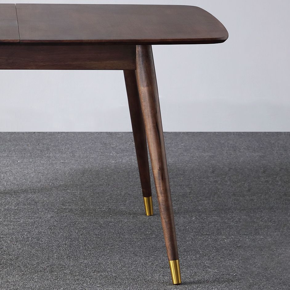 Extendable Rectangle Dining Table Modern Adjustable Oak Wood Table with 4 Legs Clearhalo ' dining_table' 'Dining Tables & Seating' 'Dining Tables' 'furn' 'furn_dining_table' 'Furniture' 'furniture_dining_table' 'Kitchen & Dining Furniture' 'kitchen&dining_furn' 'kitchen' 'kitchen_dining_table' 1200x1200_f09804ef-28eb-4c08-b9ab-227a6b80ccf3