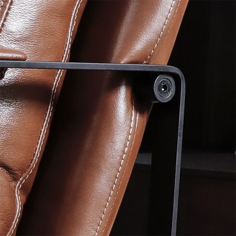 Polquadra di accento in pelle moderna a braccio moderno di metà secolo per camera da letto e soggiorno