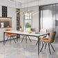 Modern Sintered Stone Dining Table Rectangle Table with Metal Base for Home Clearhalo 'Dining Tables & Seating' 'Dining Tables' 'dining_table' 'furn' 'furn_dining_table' 'Furniture' 'Kitchen & Dining Furniture' 1200x1200_f098bfc8-bbc8-4449-b3e9-d50eb68bec09