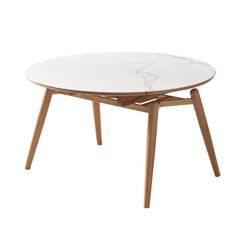 Modern 1/4/5/7 Pieces Furniture Stone Round Dining Table Set in White