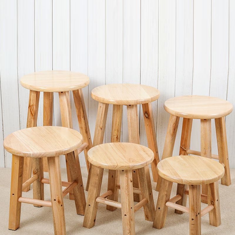 Modern Armless Backless Counter Stool Oak Wood Kitchen Bar Stool with Seat and Pedal Clearhalo 'Bar Furniture' 'Bar Stools' 'bar_stools' 'furn' 'furn_bar_stools' 'Furniture' 'furniture_bar_stools' 'Kitchen & Dining Furniture' 1200x1200_f09a5eb4-4d2d-48db-8824-eb9257d3489e