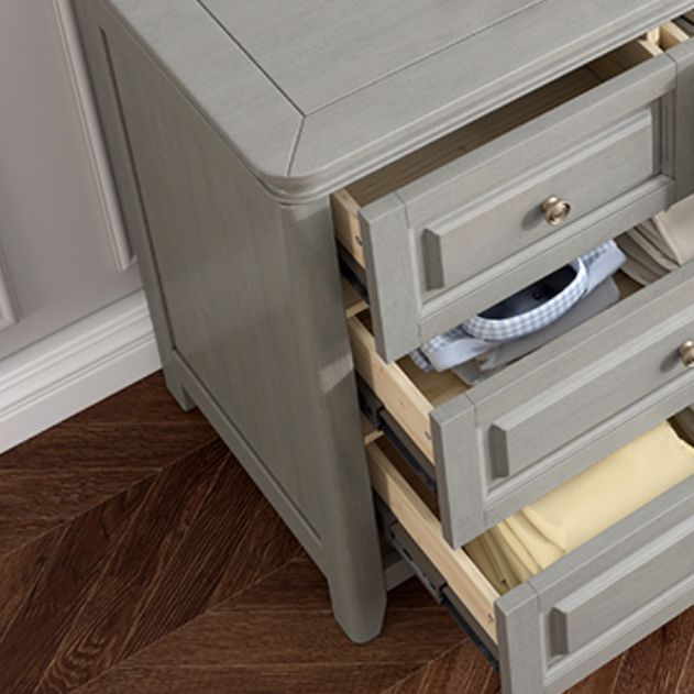 Contemporary Rubberwood Storage Cabinet with Drawers in Gray Clearhalo 'Cabinets & Chests' 'cabinets_chests' 'furn' 'furn_cabinets_chests' 'Furniture' 'Living Room Furniture' 1200x1200_f09a97ea-1f2f-4f5a-aa07-443d0f66652c