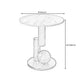 Contemporary Style Round Side Table Novelty End Table with Metal Base Clearhalo 'Coffee & Accent Tables' 'End & Side Tables' 'end_side_table' 'end_side_tables' 'furn' 'furn_end_side_tables' 'Furniture' 'furniture_end_side_table' 'Living Room Furniture' 1200x1200_f09d16cc-56d3-4295-885c-8bb1e1347e39