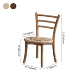 Contemporary Style Wooden Dining Chair Kitchen Dining Armless Side Chairs