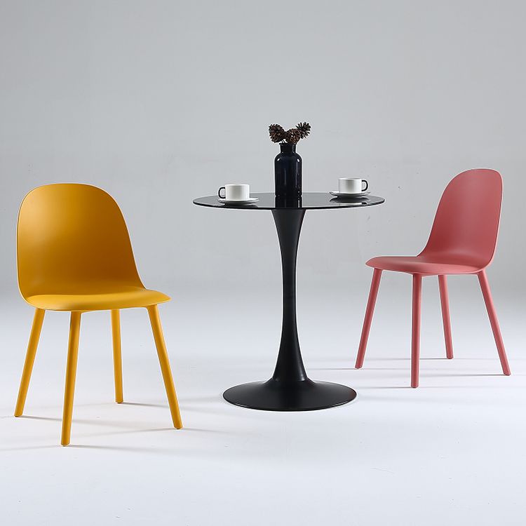 Nordic Dining Room Armless Chair Plastic Side Fabric Chair for Kitchen Clearhalo ' kitchen&dining_furn' 'Dining Chairs' 'Dining Tables & Seating' 'dining_chair' 'furn' 'furn_dining_chair' 'Furniture' 'furniture_dining_chair' 'Kitchen & Dining Furniture' 'kitchen' 1200x1200_f09fb1ed-796e-4d97-893c-853cf714858b