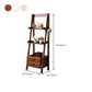 Modern Ladder Shelf Bookcase Rubberwood Open Back Bookshelf for Living Room