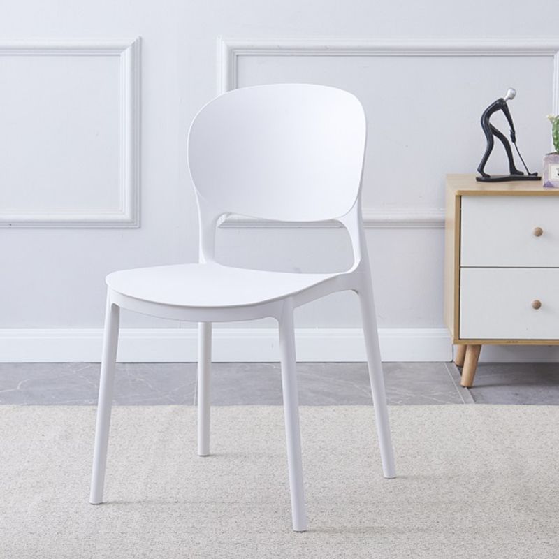 Scandinavian Restaurant Stacking Side Chair Matte Finish Plastic Dining Chair Clearhalo 'Dining Chairs' 'Dining Tables & Seating' 'dining_chair' 'furn' 'furn_dining_chair' 'Furniture' 'Kitchen & Dining Furniture' 1200x1200_f0a1df2a-d985-42a8-b9ca-fb1d41ad032e