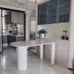 Oval Shape 3 Legs Modern Dining Table White Tone Fixed Table for Dining Room Clearhalo ' dining_table' 'Dining Tables & Seating' 'Dining Tables' 'furn' 'furn_dining_table' 'Furniture' 'furniture_dining_table' 'Kitchen & Dining Furniture' 'kitchen&dining_furn' 'kitchen' 'kitchen_dining_table' 1200x1200_f0a1ec06-c986-48fb-a351-f3c8d55fb382