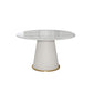 Glam Sintered Stone Dining Table Round Dining Table with Pedestal Base Clearhalo 'Dining Tables & Seating' 'Dining Tables' 'dining_table' 'furn' 'furn_dining_table' 'Furniture' 'furniture_dining_table' 'Kitchen & Dining Furniture' 'kitchen' 'kitchen_dining_table' 1200x1200_f0a24c7b-9845-49f2-a4e2-468a36009deb