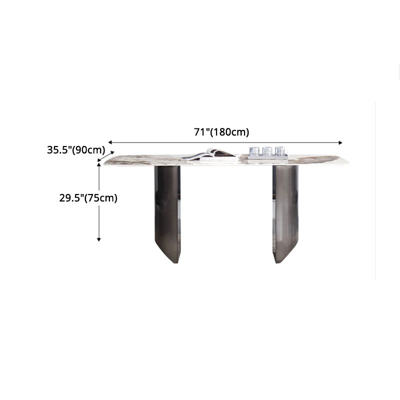 Modern Sintered Stone Top Dining Set Rectangle 1/4/5/7 Pieces Dining Room Table Set Clearhalo 'Dining Room Sets' 'Dining Tables & Seating' 'dining_room_set' 'furn' 'furn_dining_room_set' 'Furniture' 'furniture_dining_room_set' 'Kitchen & Dining Furniture' 1200x1200_f0a267a9-61f6-4132-8d97-e0dbad722955