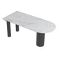 Metal Contemporary Free Form Dining Table Sintered Stone Table with Black Legs Clearhalo ' dining_table' 'Dining Tables & Seating' 'Dining Tables' 'furn' 'furn_dining_table' 'Furniture' 'furniture_dining_table' 'Kitchen & Dining Furniture' 'kitchen&dining_furn' 'kitchen' 'kitchen_dining_table' 1200x1200_f0a26e9d-55bc-4825-9c08-d573444ca866