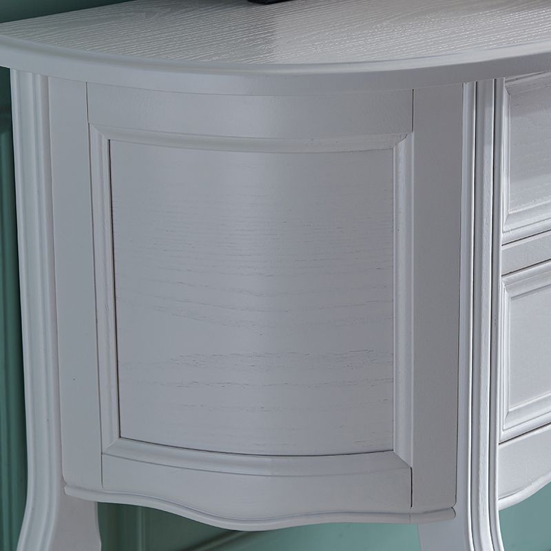 Mid-Century Modern 2-Drawer 4 Legs Rubbered Wood Half Moon Console Clearhalo 'Console Tables' 'console_tables' 'Entry & Mudroom Furniture' 'furn' 'furn_console_tables' 'Furniture' 1200x1200_f0a27be2-20b3-4c79-8afd-f11f93dcd554