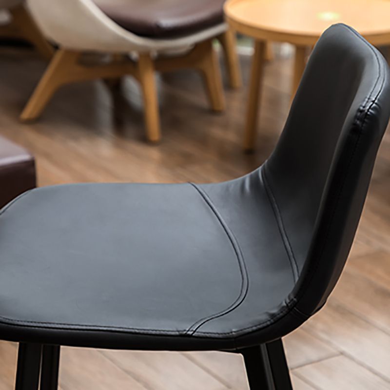 Modern Style Bar-stool Bucket Leather Seat Barstool with Footrest and Iron Legs Clearhalo 'Bar Furniture' 'Bar Stools' 'bar_stools' 'furn' 'furn_bar_stools' 'furniture_bar_stools' 'Kitchen & Dining Furniture' 'kitchen&dining_furn' 'kitchen' 'kitchen_furn' Furniture' 1200x1200_f0a3961f-a78b-42d8-a9dd-d80b8e5afd35