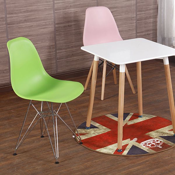 Glam Style Plastic Side Chair Matte Finish Solid Back Dining Chair for Home Use Clearhalo ' kitchen&dining_furn' 'Dining Chairs' 'Dining Tables & Seating' 'dining_chair' 'Furniture' 'furniture_dining_chair' 'Kitchen & Dining Furniture' 'kitchen' 1200x1200_f0a67a6f-38c9-4735-8ae6-a9f37f6b7f2d