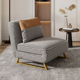 Divani convertibili da cuscino senza bracciale senza braccio divano per dormiente in metallo glam