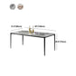 Rectangle Modern Stone Table Standard Height Kitchen Room Table with 4 Legs Clearhalo 'Dining Tables & Seating' 'Dining Tables' 'dining_table' 'furn' 'furn_dining_table' 'Furniture' 'Kitchen & Dining Furniture' 1200x1200_f0a6eacb-c904-4536-b1b9-037daf4dfba4