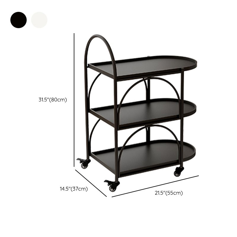 Tavolo da estremità ovale a 3 livelli con ruote laterale moderno con ruote