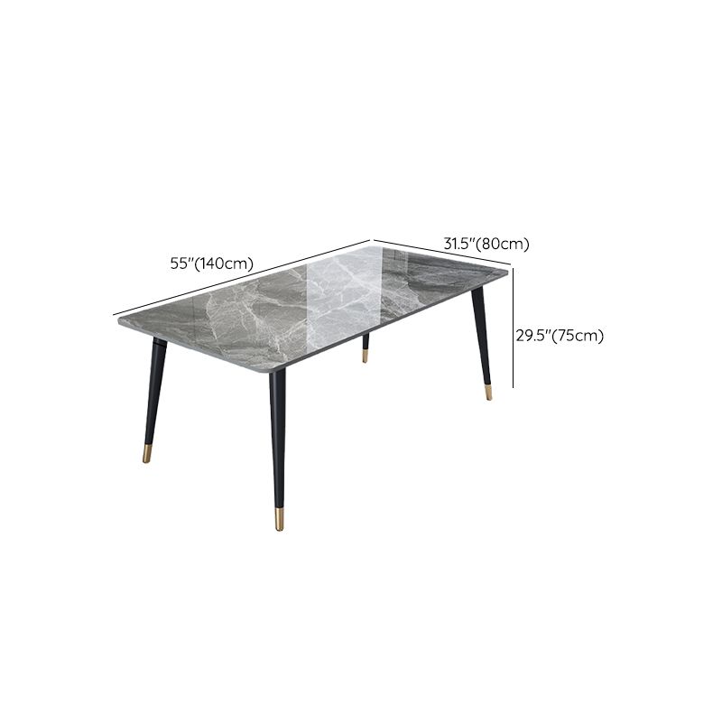 Rectangle 4 Legs Dining Room Table Contemporary Dinette Table Clearhalo 'Dining Tables & Seating' 'Dining Tables' 'dining_table' 'furn' 'furn_dining_table' 'Furniture' 'Kitchen & Dining Furniture' 1200x1200_f0a9519f-59e8-4be0-b771-16e109691d91