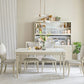 Glam Rectangle Dining Table White Faux Marble Tabletop for Home Clearhalo 'Dining Tables & Seating' 'Dining Tables' 'dining_table' 'furn' 'furn_dining_table' 'Furniture' 'Kitchen & Dining Furniture' 1200x1200_f0aa69ea-0832-4fdf-8906-1ce2583a5ac6