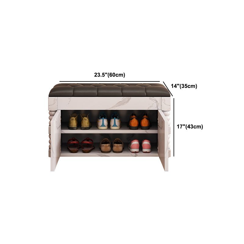 Rectangle 13.8" Wide Entryway Bench Cushioned Upholstered Bench in Manufactured Wood Clearhalo 'Benches' 'Chairs & Seating' 'furn' 'furn_benches' 'Furniture' 'Living Room Furniture' 1200x1200_f0ae413e-ad3a-46b5-8751-f630871760d3