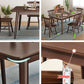 Contemporary Rectangle Dining Table Rubberwood Solid Wood Table with 4 Legs for Home Kitchen Dinner Clearhalo ' dining_table' 'Dining Tables & Seating' 'Dining Tables' 'furn' 'furn_dining_table' 'Furniture' 'furniture_dining_table' 'Kitchen & Dining Furniture' 'kitchen&dining_furn' 'kitchen' 'kitchen_dining_table' 1200x1200_f0afcffd-df24-47ab-8367-0f10e107dbbb