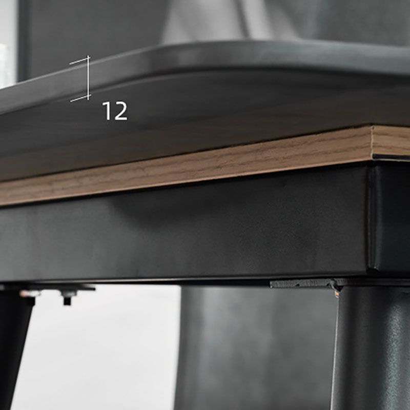 Stone Top Dining Table Industrial Rectangle Table with 4 Legs Clearhalo 'Dining Tables & Seating' 'Dining Tables' 'dining_table' 'furn' 'furn_dining_table' 'Furniture' 'furniture_dining_table' 'Kitchen & Dining Furniture' 'kitchen' 'kitchen_dining_table' 1200x1200_f0afec13-7183-4492-933e-1be2e6ef0d13