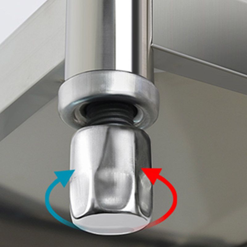 Mesa de preparación de acero inoxidable Carreto de cocina Carreting en plata