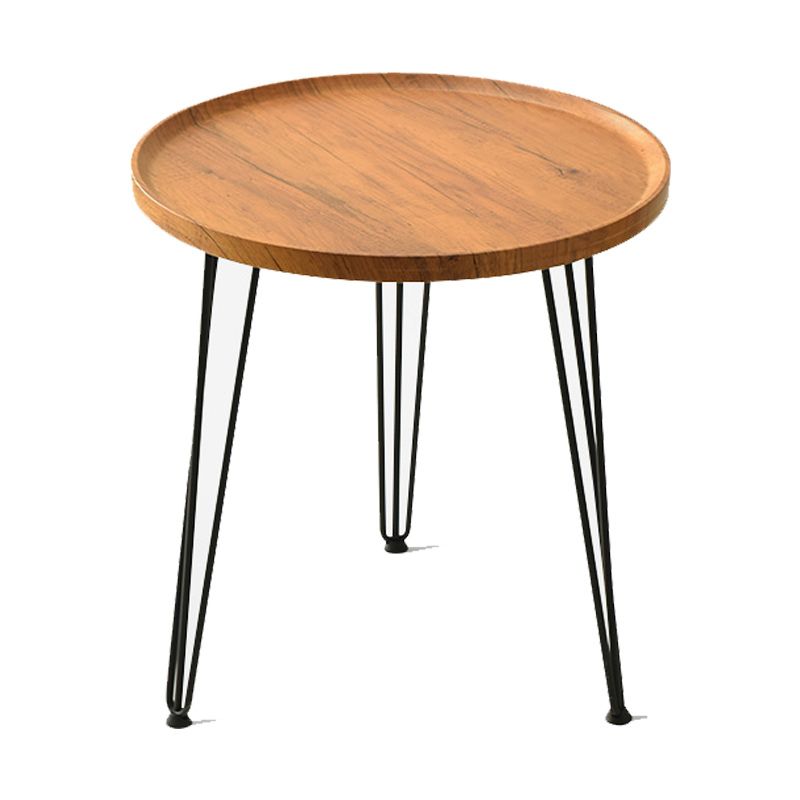 3 Legs Round Coffee Table Wooden Coffee Table in Brown Modern Style Clearhalo 'Coffee & Accent Tables' 'Coffee Tables' 'coffee_tables' 'furn' 'furn_coffee_tables' 'Furniture' 'Living Room Furniture' 1200x1200_f0b0dd6e-3572-44a6-a338-43196e9176ad