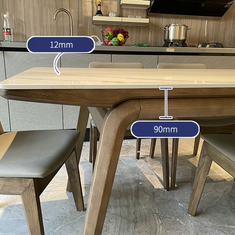 Ash Wood Frame Dinette Table Modern Rectangle Dining Table for Home Clearhalo 'Dining Tables & Seating' 'Dining Tables' 'dining_table' 'furn' 'furn_dining_table' 'Furniture' 'Kitchen & Dining Furniture' 1200x1200_f0b1c81d-5bd3-4be7-82db-46fc24cd28be