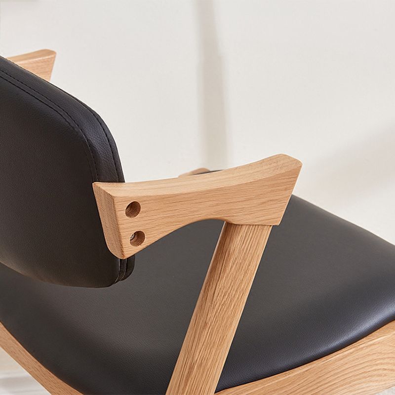 Wood Side Dining Chairs Contemporary Open Back Dining Side Chair in Black Clearhalo 'Dining Chairs' 'Dining Tables & Seating' 'dining_chair' 'furn' 'furn_dining_chair' 'Furniture' 'Kitchen & Dining Furniture' 1200x1200_f0b1f31b-51b7-49f5-bb7a-c07b24296bc0