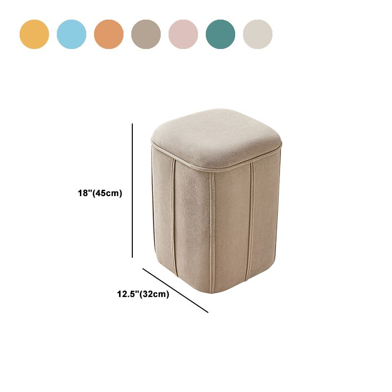 Fade Resistant Cube Ottoman Tufted Velvet Square Solid Color Modern Indoor Ottoman