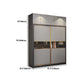 Grey Engineered Holzgarderobe Kabinett zeitgenössischer Kleiderschrankschrank